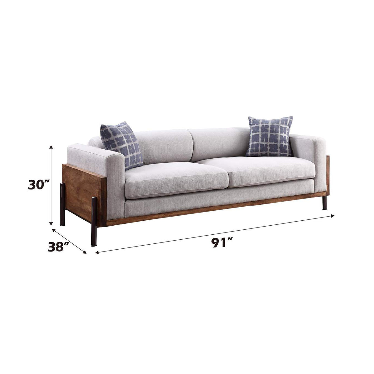54890 Pelton Sofa with 2 Pillows