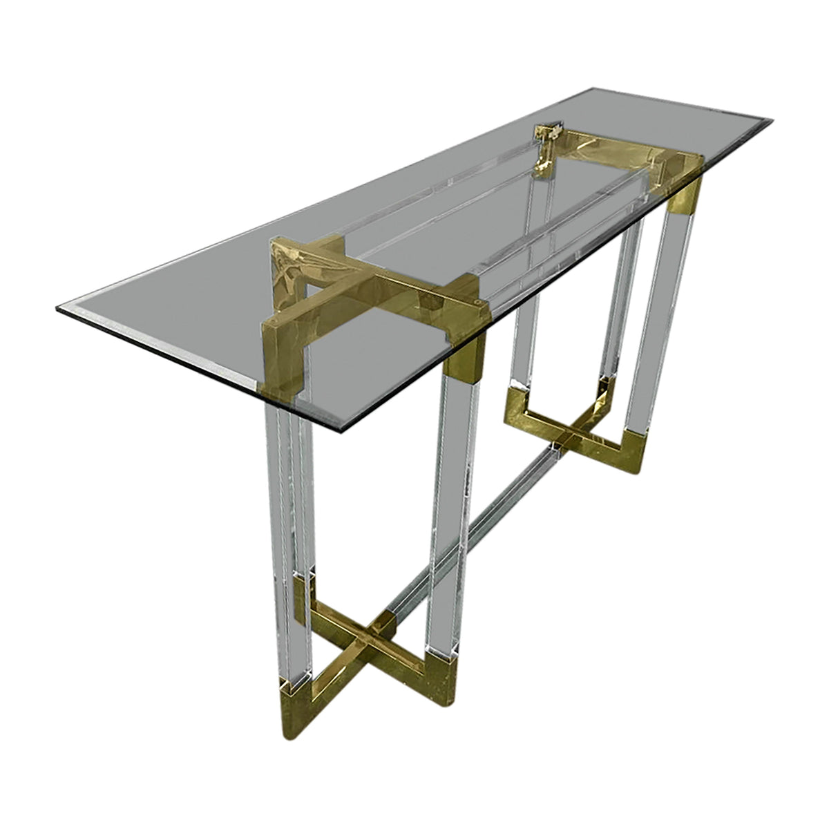 60" Arteaga Acrylic Console Table - Clear / Frost