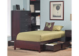 SP23D4 Simple Wood Storage Bed In Espresso