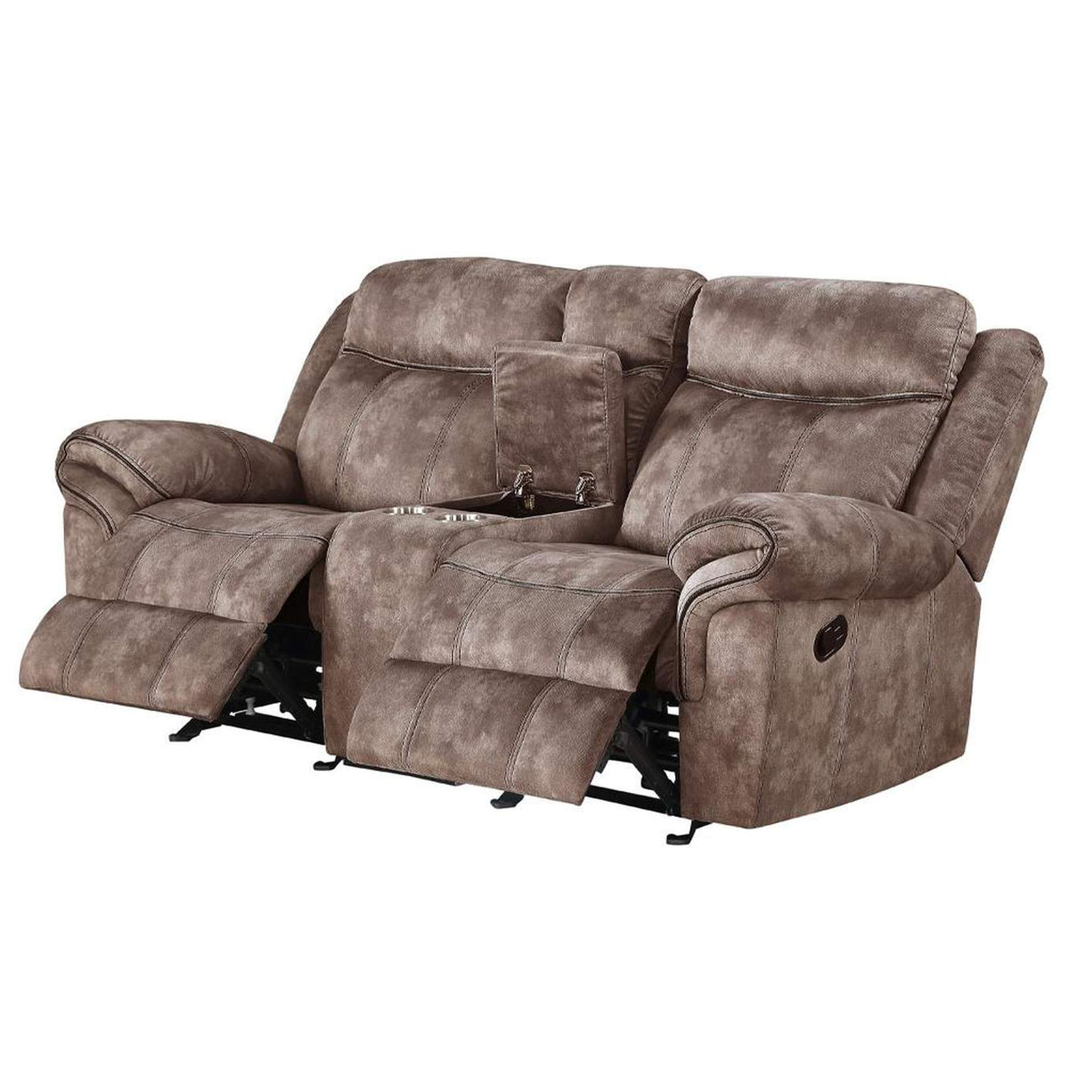 55021 Zubaida Motion Loveseat and Console with USB