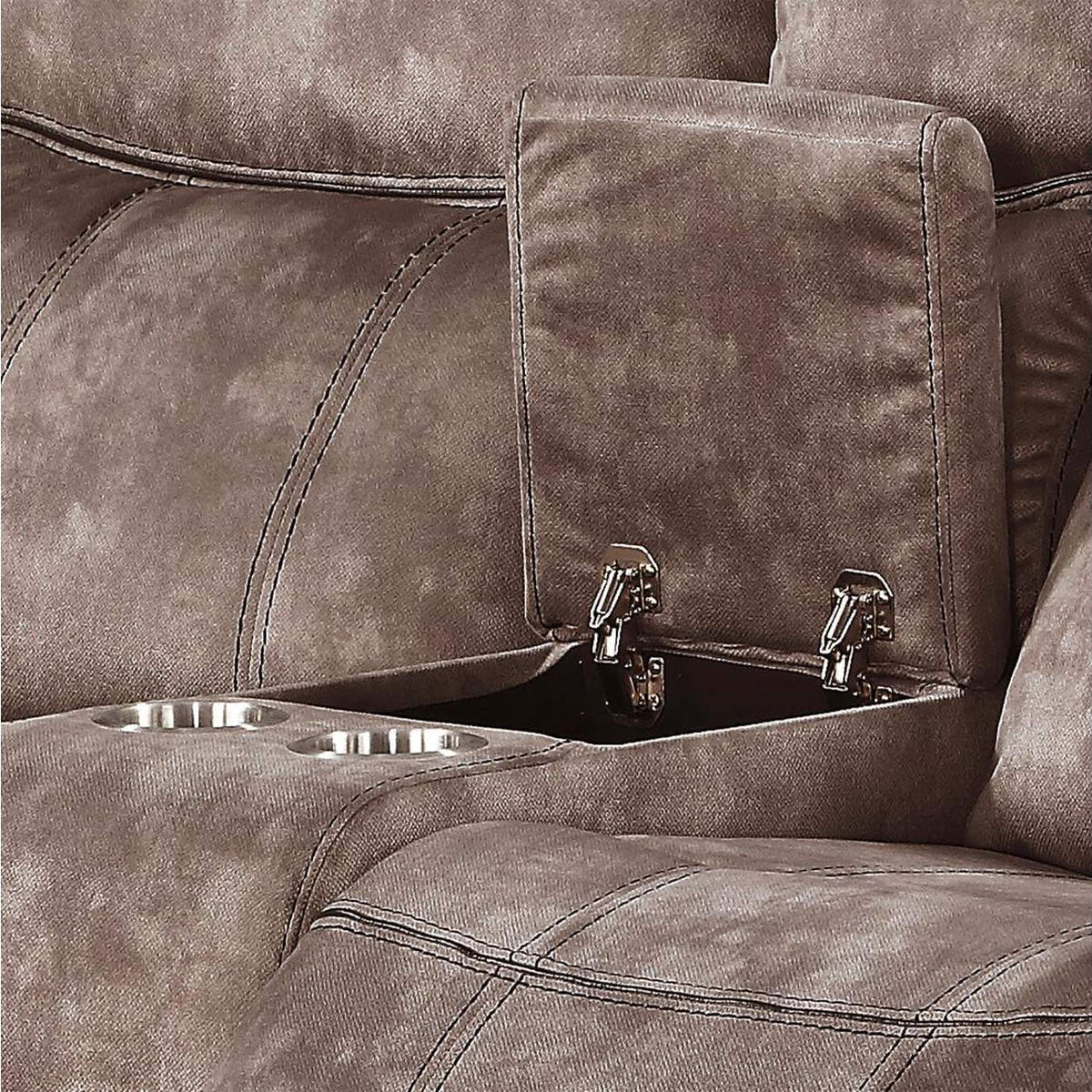 55021 Zubaida Motion Loveseat and Console with USB