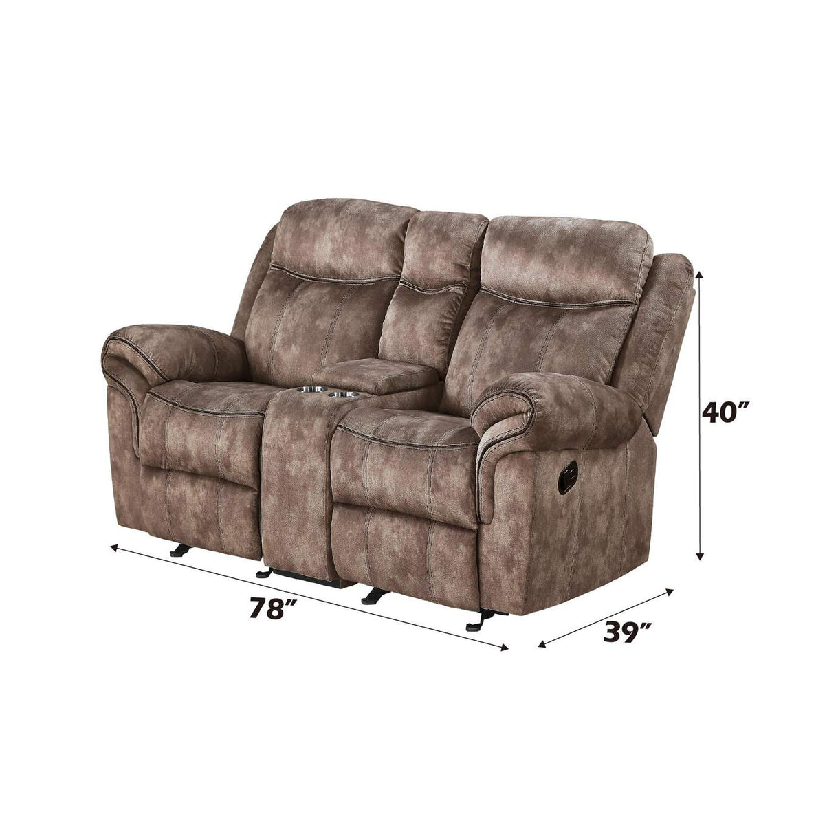 55021 Zubaida Motion Loveseat and Console with USB