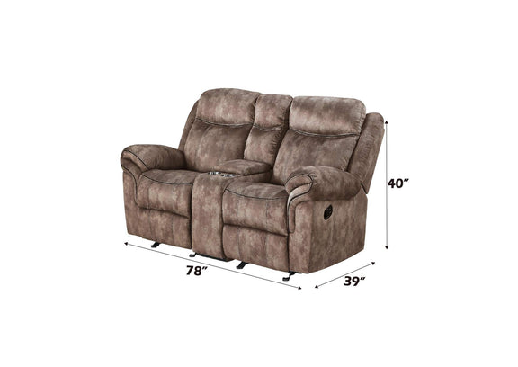 55021 Zubaida Motion Loveseat and Console with USB