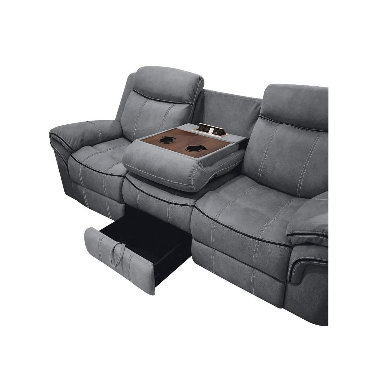 55025 Zubaida Motion Sofa and Console with USB