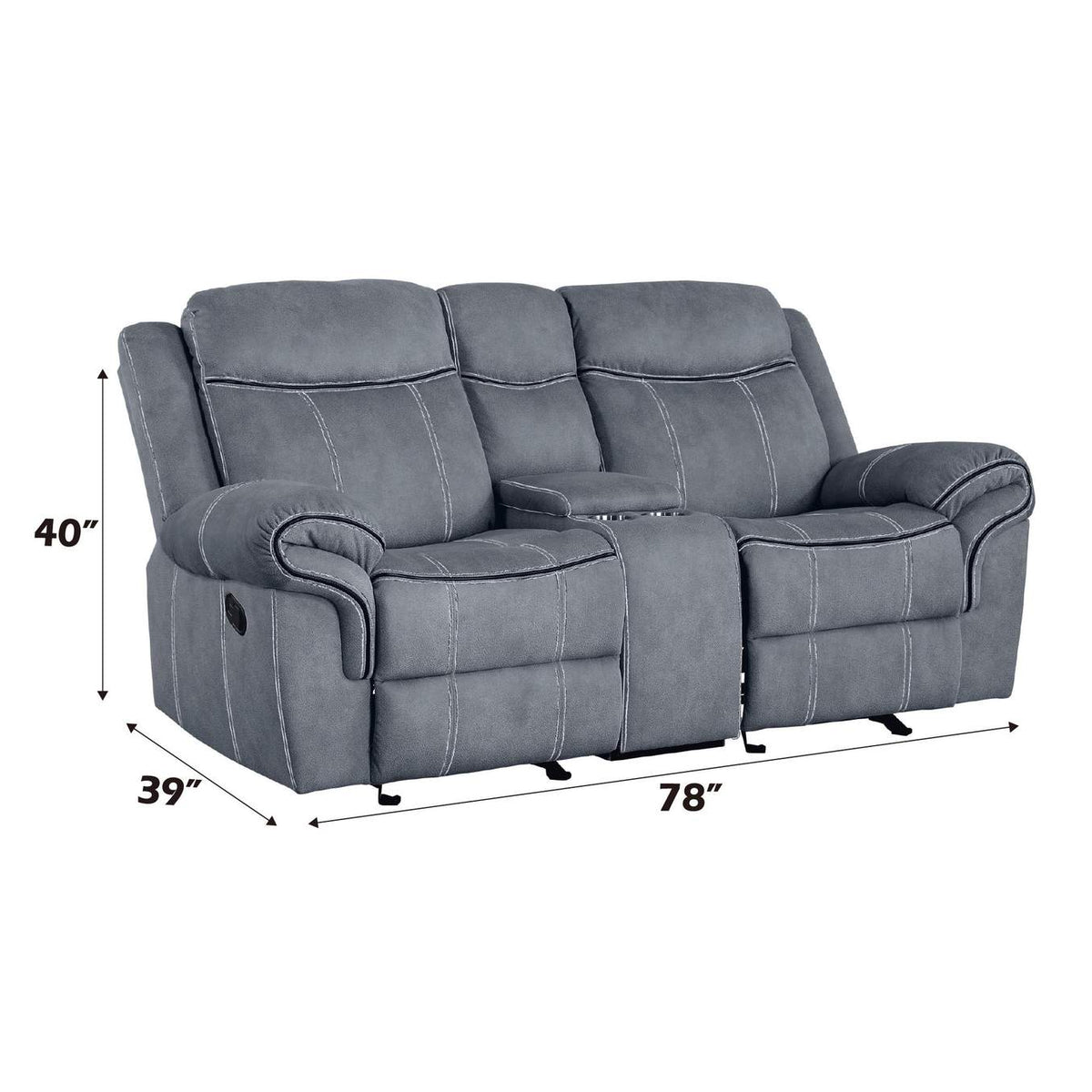 55026 Zubaida Motion Loveseat and Console with USB