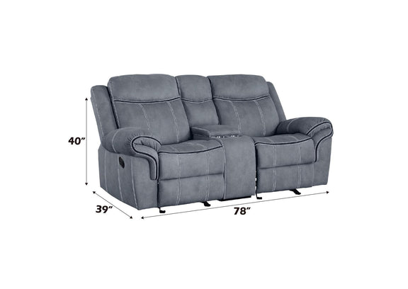 55026 Zubaida Motion Loveseat and Console with USB
