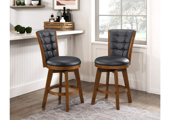 5505-24BKS Medford Swivel Counter Height Chair