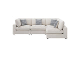 551321-SETA Serene 4-piece Upholstered Modular Sectional Sofa Beige