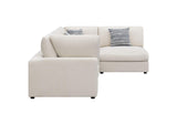 551321-SETA Serene 4-piece Upholstered Modular Sectional Sofa Beige
