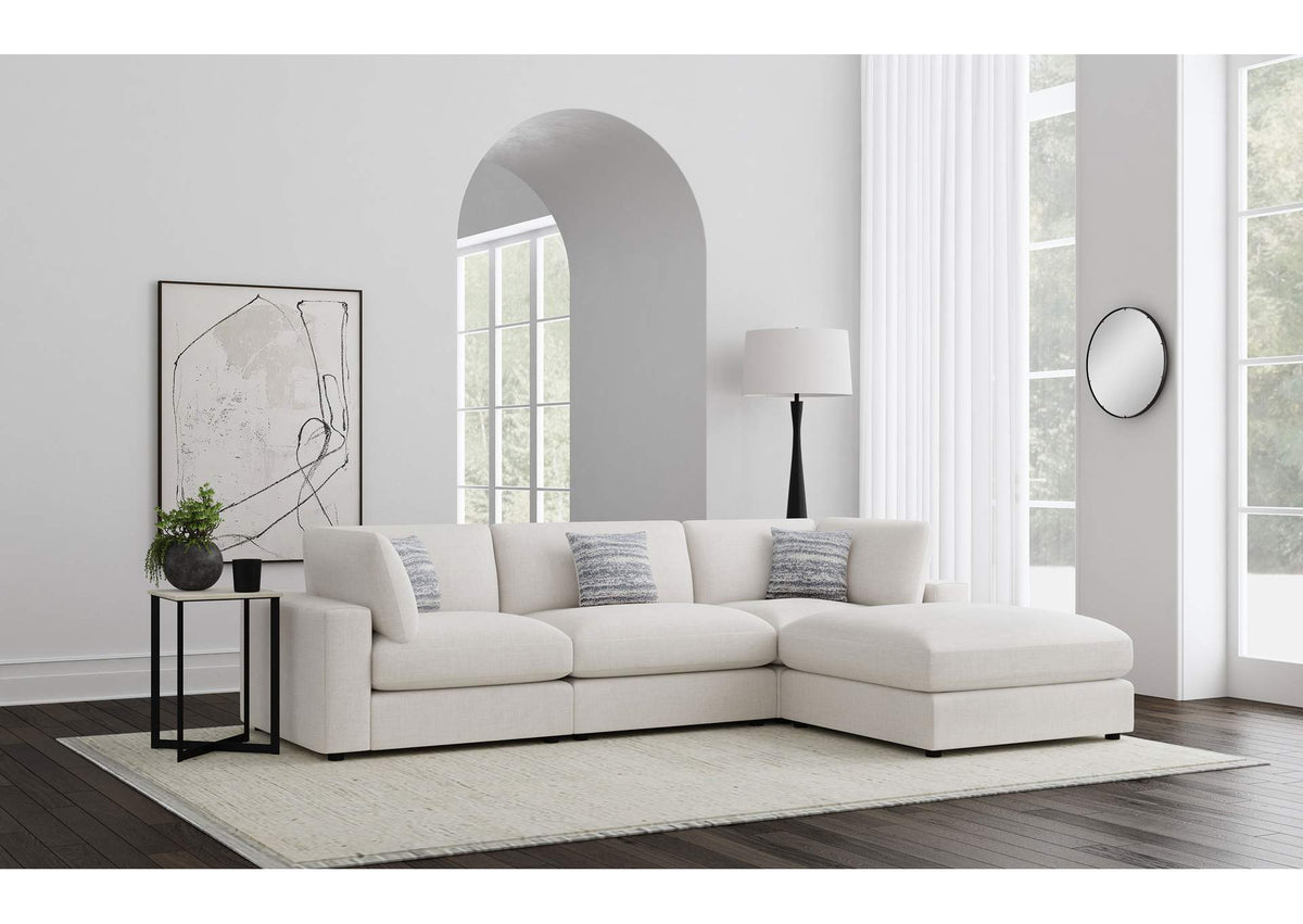 Serene 4-piece Upholstered Modular Sectional Sofa Beige
