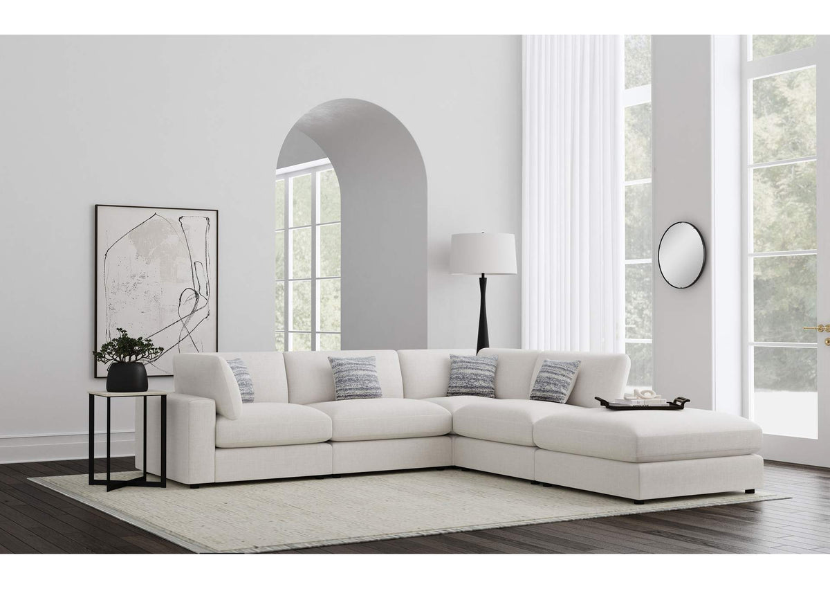 551321-SETC Serene 5-piece Upholstered Modular Sectional Sofa Beige