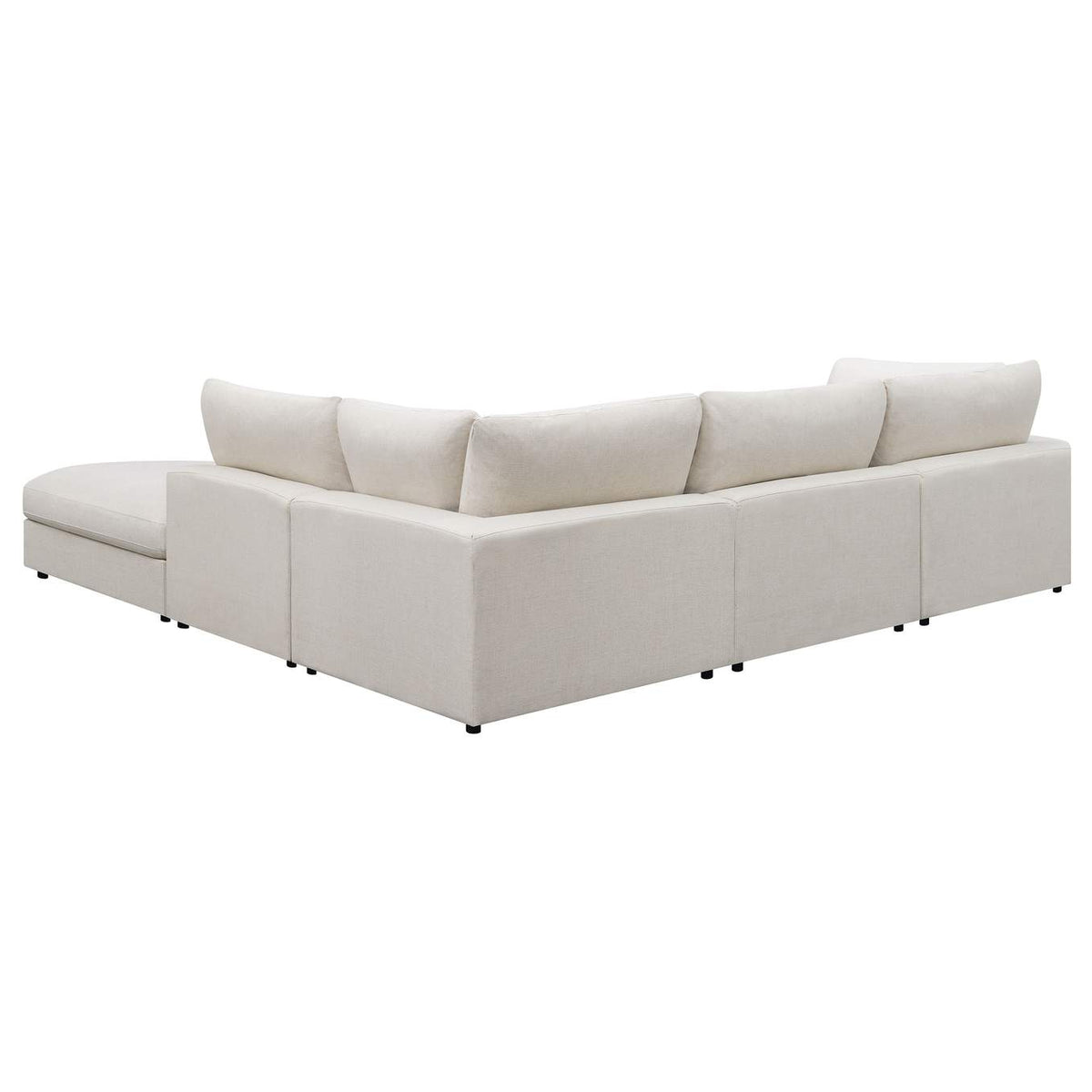 551321-SETC Serene 5-piece Upholstered Modular Sectional Sofa Beige