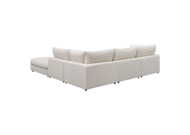 551321-SETC Serene 5-piece Upholstered Modular Sectional Sofa Beige