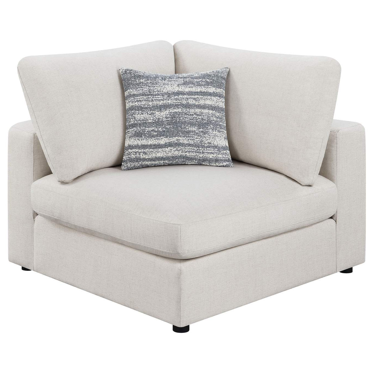 551321-SETC Serene 5-piece Upholstered Modular Sectional Sofa Beige
