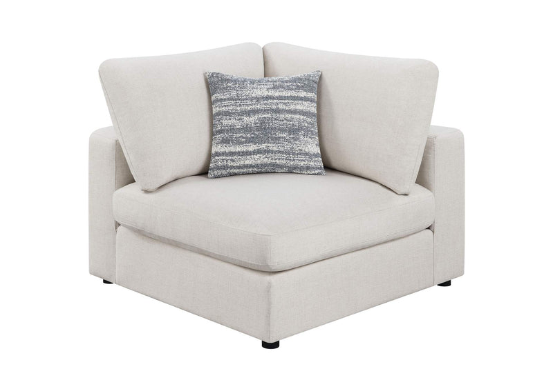 551321-SETC Serene 5-piece Upholstered Modular Sectional Sofa Beige