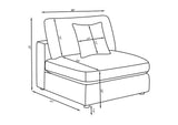 551321-SETC Serene 5-piece Upholstered Modular Sectional Sofa Beige