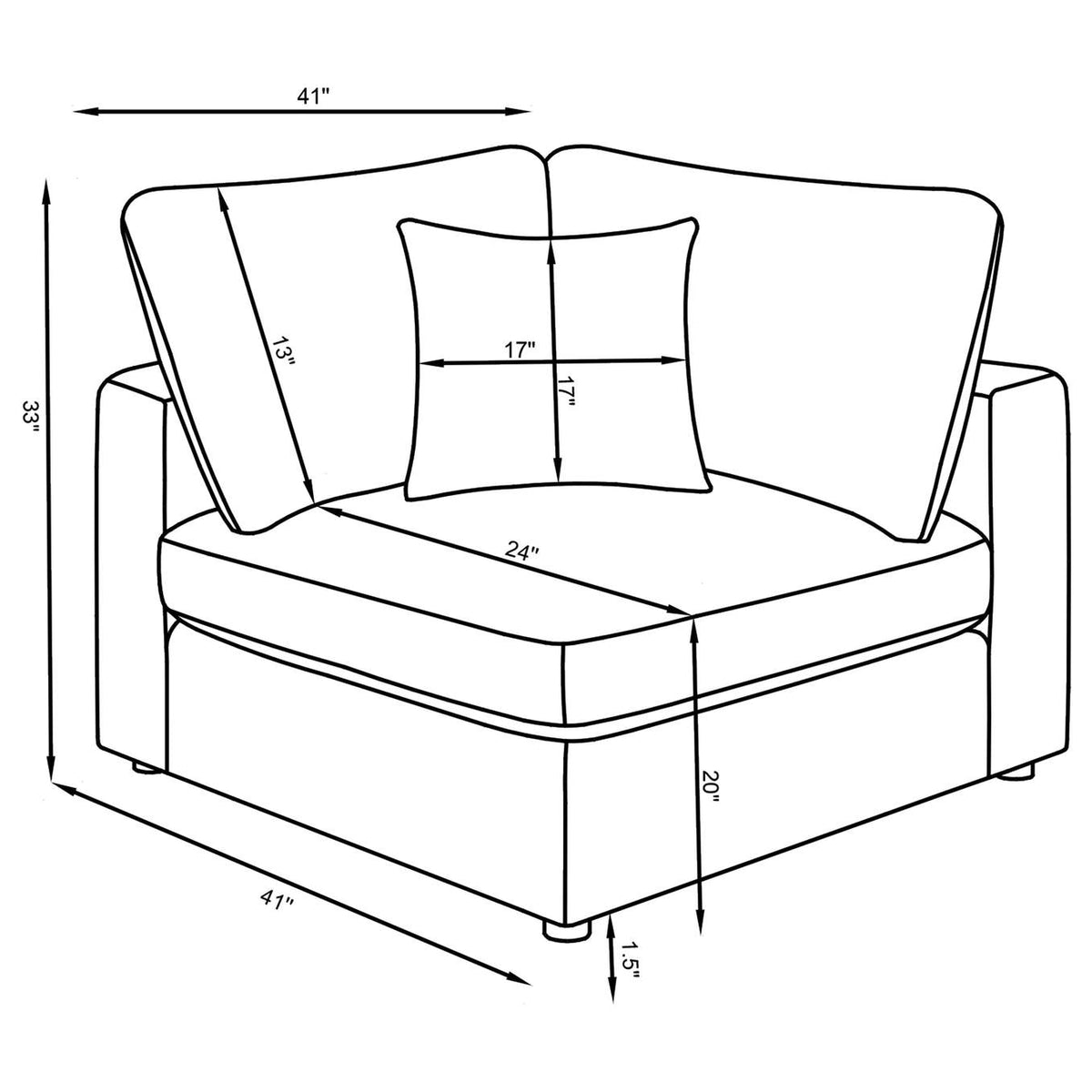 551321-SETC Serene 5-piece Upholstered Modular Sectional Sofa Beige