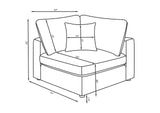 551321-SETC Serene 5-piece Upholstered Modular Sectional Sofa Beige
