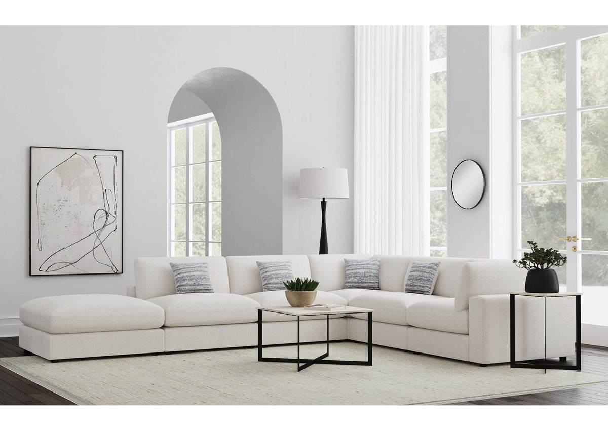 Serene 6-piece Upholstered Modular Sectional Sofa Beige