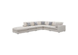 551321-SET Serene 6-piece Upholstered Modular Sectional Sofa Beige