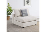 551321 Serene Upholstered Armless Chair Beige