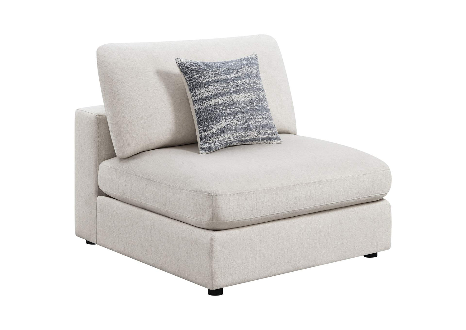 551321 Serene Upholstered Armless Chair Beige