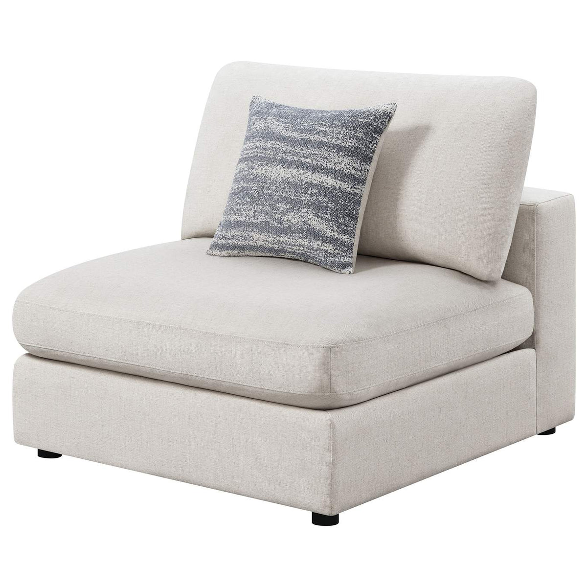 551321 Serene Upholstered Armless Chair Beige