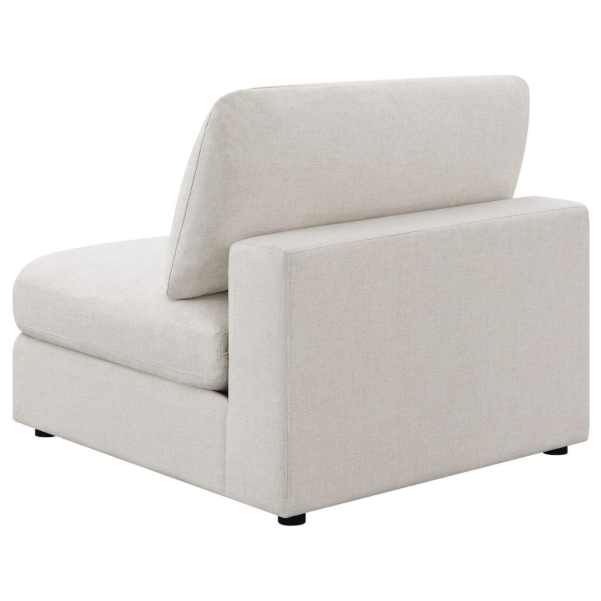 551321 Serene Upholstered Armless Chair Beige