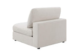 551321 Serene Upholstered Armless Chair Beige