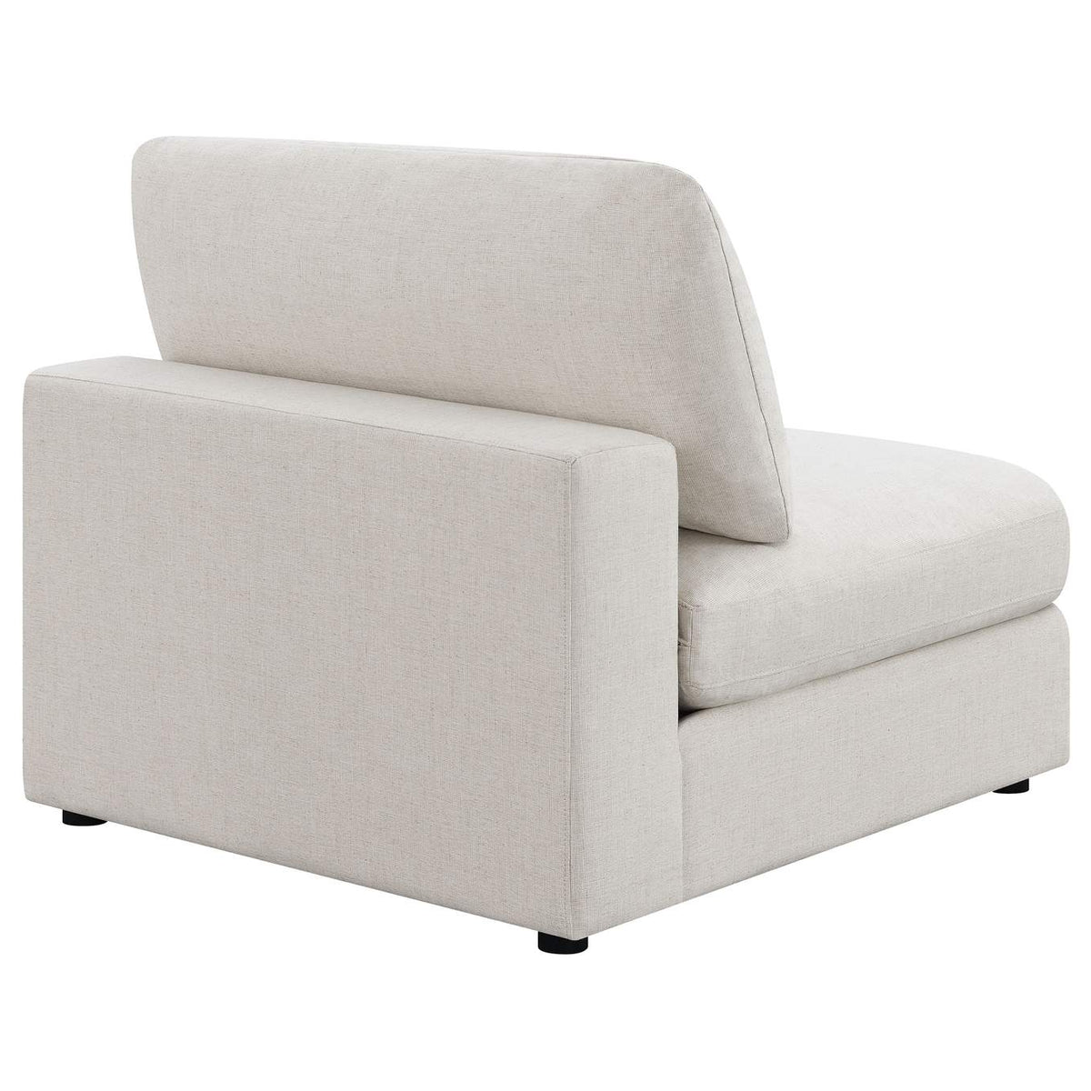551321 Serene Upholstered Armless Chair Beige