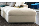 551323 Serene Square Upholstered Ottoman Beige