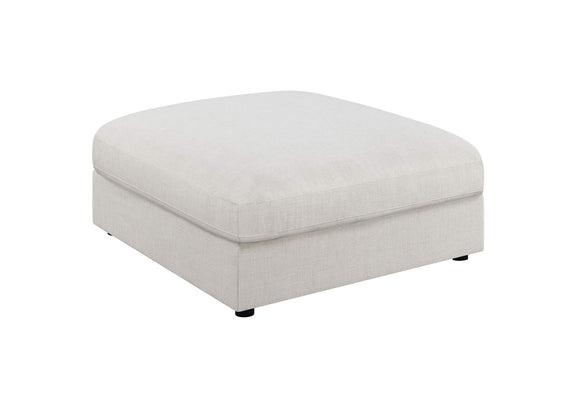 551323 Serene Square Upholstered Ottoman Beige