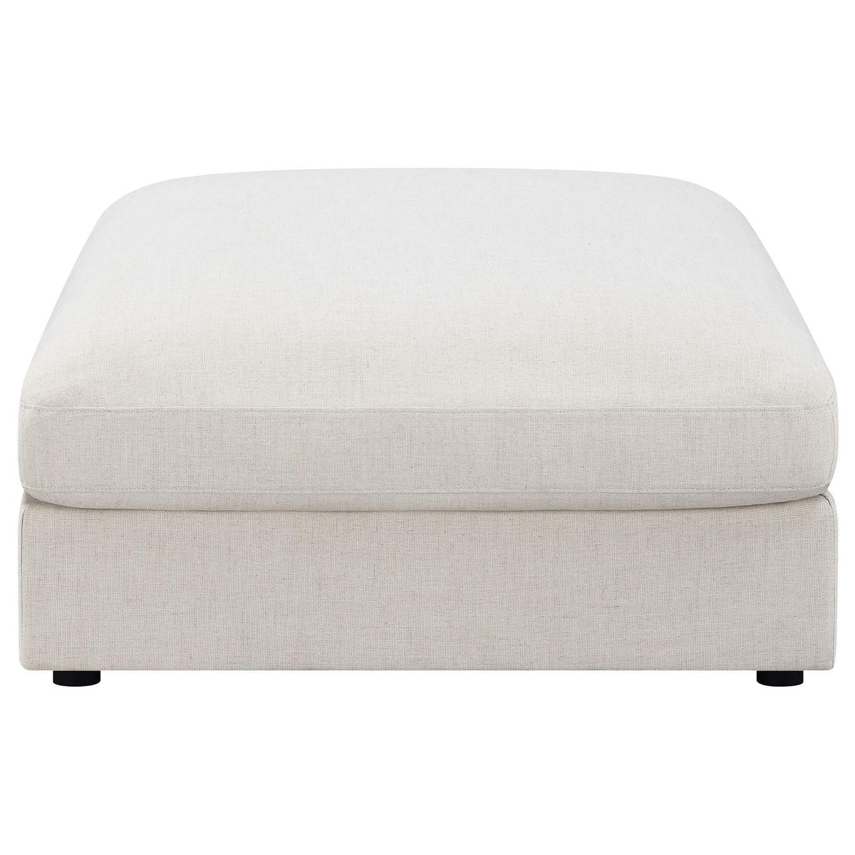 551323 Serene Square Upholstered Ottoman Beige