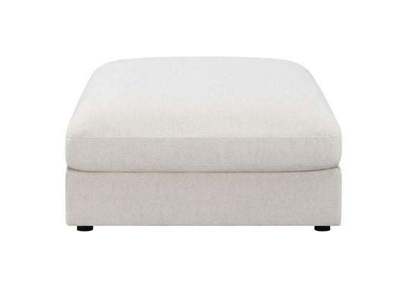 551323 Serene Square Upholstered Ottoman Beige