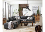 Serene 6-piece Upholstered Modular Sectional Sofa Charcoal