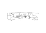 551324-SET Serene 6-piece Upholstered Modular Sectional Sofa Charcoal