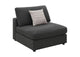 551324 Serene Upholstered Armless Chair Charcoal