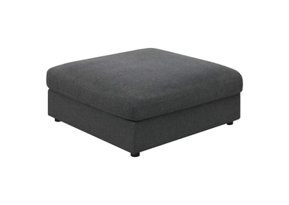 551326 Serene Square Upholstered Ottoman Charcoal