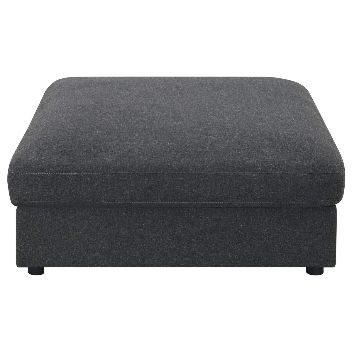 551326 Serene Square Upholstered Ottoman Charcoal