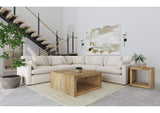 551451-SETA Hobson 5-piece Upholstered Modular Sectional Sofa Ivory