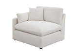 551451-SETA Hobson 5-piece Upholstered Modular Sectional Sofa Ivory