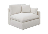 551451-SETA Hobson 5-piece Upholstered Modular Sectional Sofa Ivory