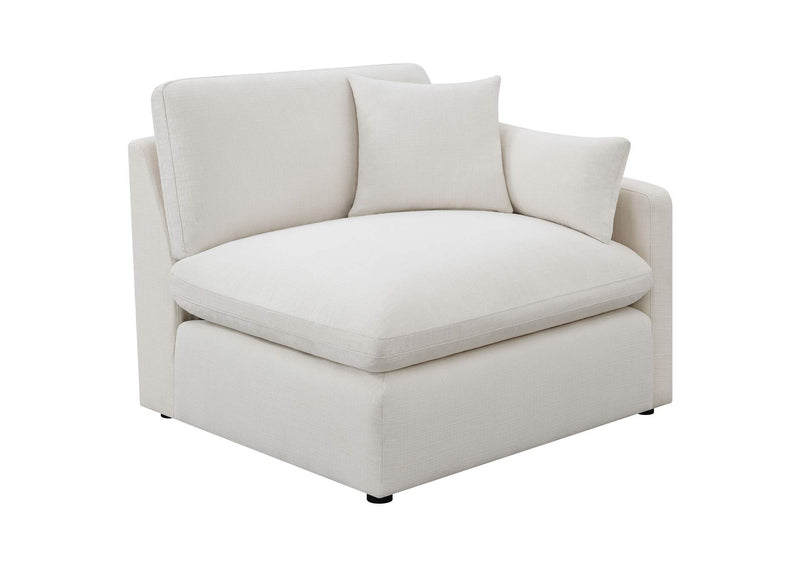 551451-SETA Hobson 5-piece Upholstered Modular Sectional Sofa Ivory