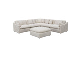 551451-SET Hobson 6-piece Upholstered Modular Sectional Sofa Ivory