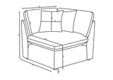 551451-SET Hobson 6-piece Upholstered Modular Sectional Sofa Ivory