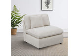 551451 Hobson Upholstered Armless Chair Ivory
