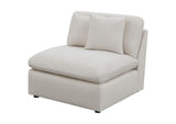 551451 Hobson Upholstered Armless Chair Ivory