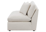 551451 Hobson Upholstered Armless Chair Ivory