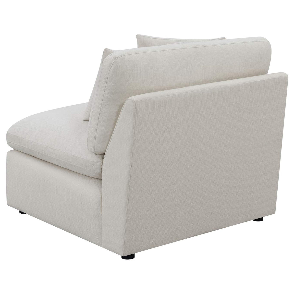 551451 Hobson Upholstered Armless Chair Ivory