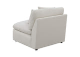 551451 Hobson Upholstered Armless Chair Ivory